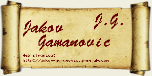 Jakov Gamanović vizit kartica